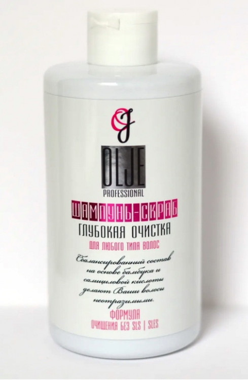 OLJE Шампунь – скраб глубокая очистка для любого типа волос, 450 мл в Сочи