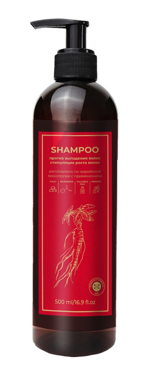 Шампунь для волос с корейским женьшенем и золотом 500 мл в Сочи